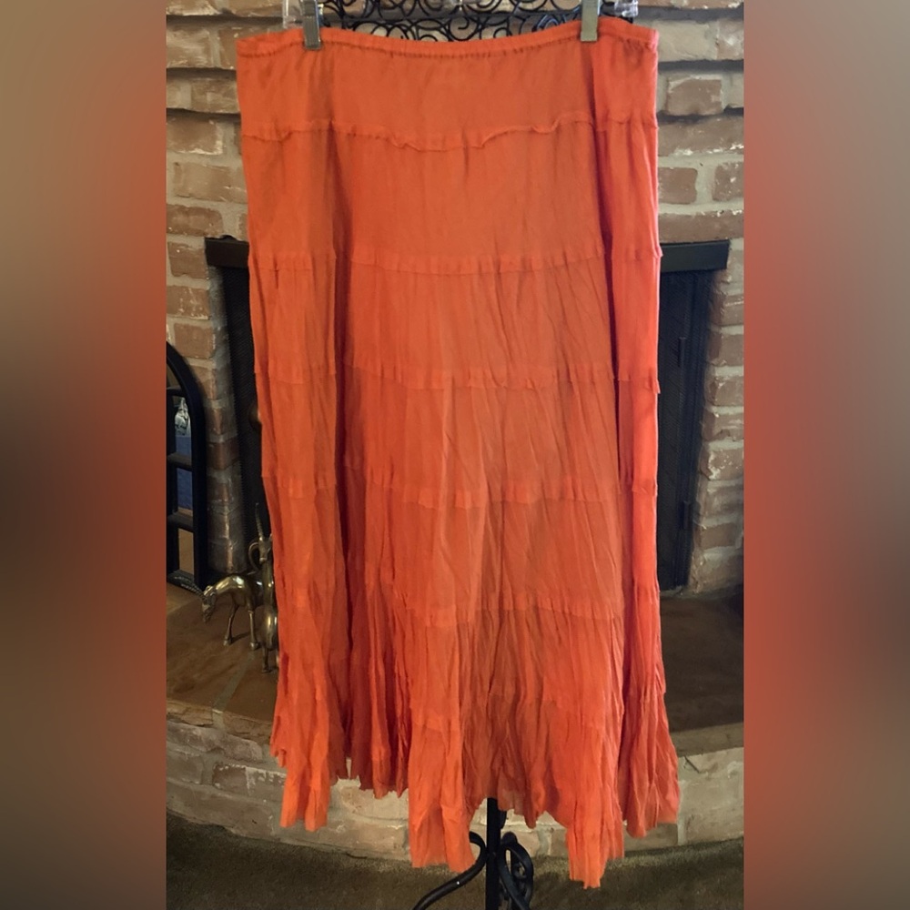 Cato Vibrant Orange Maxi Skirt